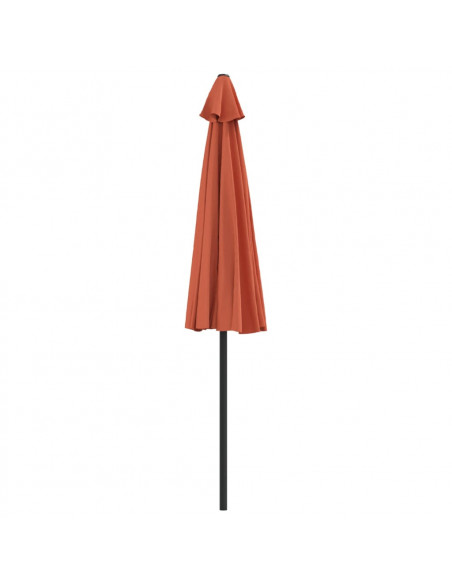 Ombrellone Balcone Palo Alluminio Terracotta 270x144x222cm Metà