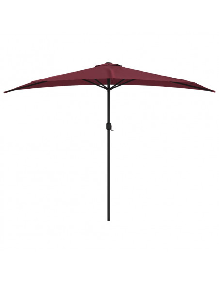 Ombrellone Balcone Palo in Alluminio Bordò 300x155x223cm a Metà