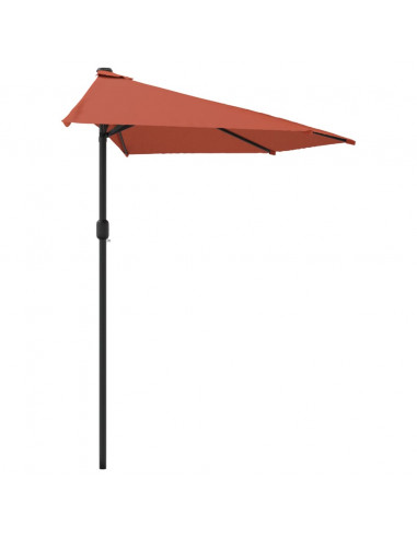 Ombrellone Palo in Alluminio Terracotta 300x155x223 cm a Metà