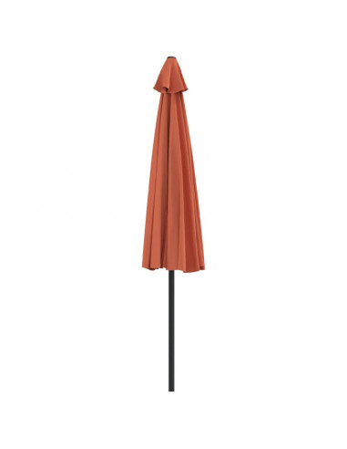 Ombrellone Palo in Alluminio Terracotta 300x155x223 cm a Metà