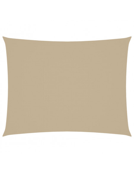Parasole a Vela Oxford Rettangolare 3,5x5 m Beige