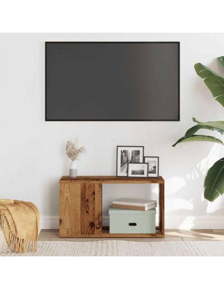 Mobile Porta TV Legno Antico 60x24x32 cm in Truciolato