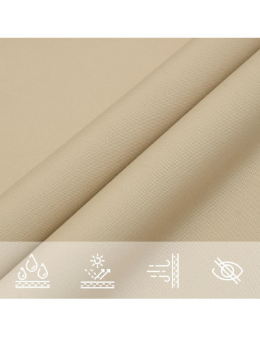 Parasole a Vela Oxford Triangolare 3,5x3,5x4,9 m Beige