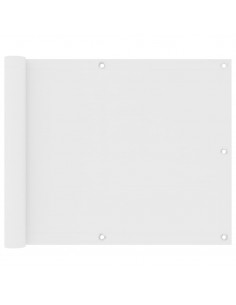 Paravento da Balcone Bianco 75x400 cm in Tessuto Oxford 2