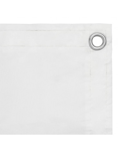 Paravento da Balcone Bianco 75x400 cm in Tessuto Oxford