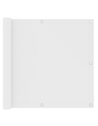 Paravento da Balcone Bianco 90x500 cm in Tessuto Oxford