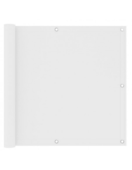 Paravento da Balcone Bianco 90x600 cm in Tessuto Oxford
