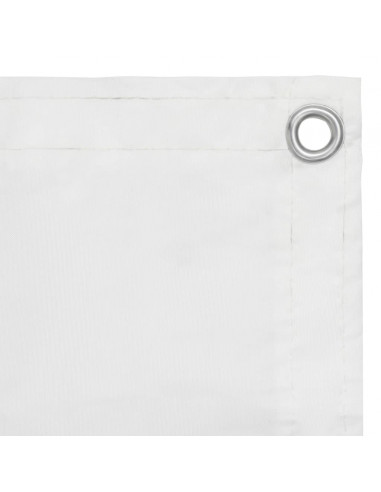 Paravento Balcone Bianco 120x300 cm Tessuto Oxford