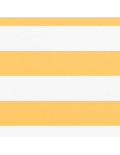 Paravento Balcone Bianco e Giallo 90x500 cm Tessuto Oxford 2