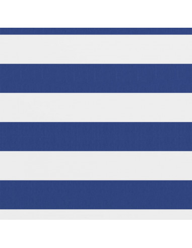 Paravento da Balcone Bianco e Blu 75x300 cm Tessuto Oxford