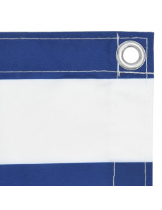 Paravento da Balcone Bianco e Blu 75x600 cm in Tessuto Oxford 2