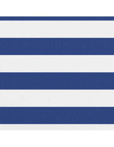 Paravento Balcone Bianco e Blu 120x300 cm Tessuto Oxford