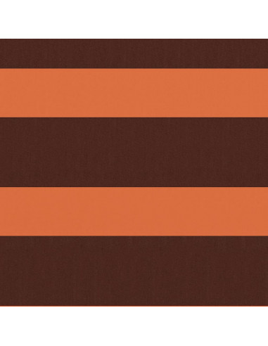 Paravento Balcone Arancione e Marrone 90x400 cm Tessuto Oxford