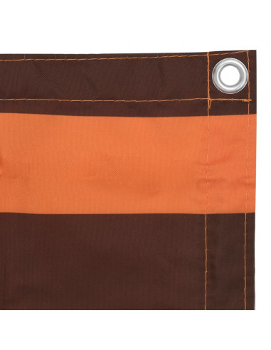 Paravento Balcone Arancione e Marrone 120x400 cm Tessuto Oxford