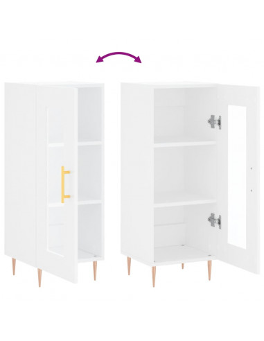 Credenza Bianca 34,5x34x90 cm in Legno Multistrato