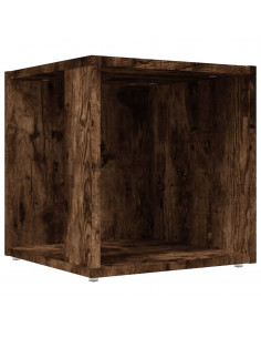 Tavolino da Salotto Rovere Fumo 33x33x34,5 cm Legno Multistrato 2