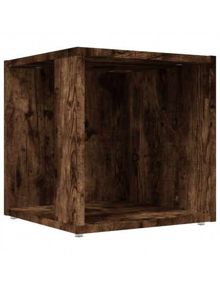 Tavolino da Salotto Rovere Fumo 33x33x34,5 cm Legno Multistrato