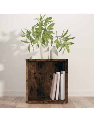 Tavolino da Salotto Rovere Fumo 33x33x34,5 cm Legno Multistrato