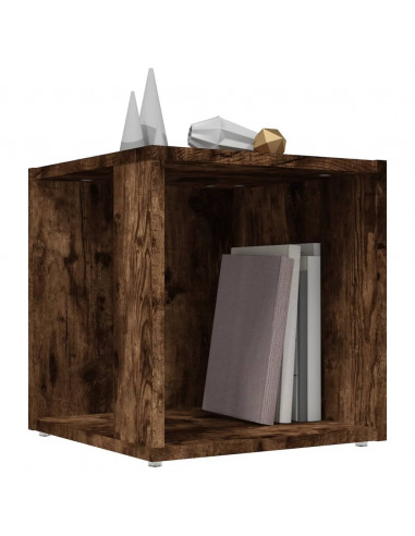Tavolino da Salotto Rovere Fumo 33x33x34,5 cm Legno Multistrato