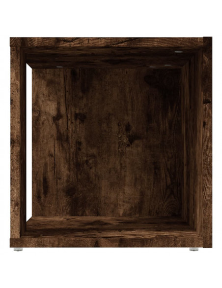 Tavolino da Salotto Rovere Fumo 33x33x34,5 cm Legno Multistrato