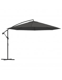 Ombrellone a Sbalzo con Palo in Alluminio 350 cm Antracite 2