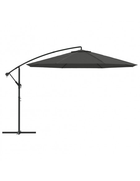 Ombrellone a Sbalzo con Palo in Alluminio 350 cm Antracite