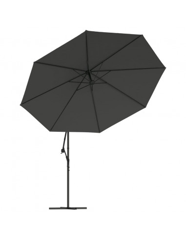 Ombrellone a Sbalzo con Palo in Alluminio 350 cm Antracite