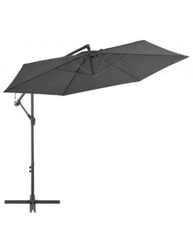 Ombrellone a Sbalzo con Palo in Alluminio 300 cm Antracite