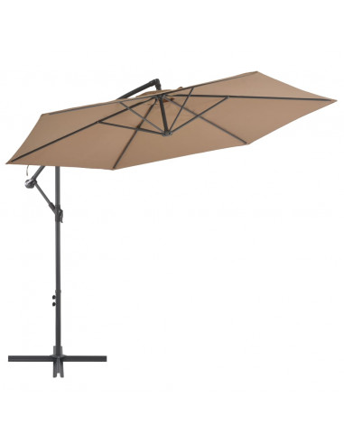 Ombrellone a Sbalzo con Palo in Alluminio 300 cm Grigio Talpa