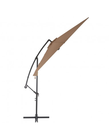 Ombrellone a Sbalzo con Palo in Alluminio 300 cm Grigio Talpa