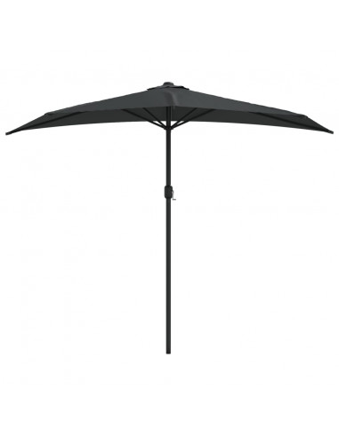 Ombrellone Balcone Palo Alluminio Antracite 270x144 cm a Metà