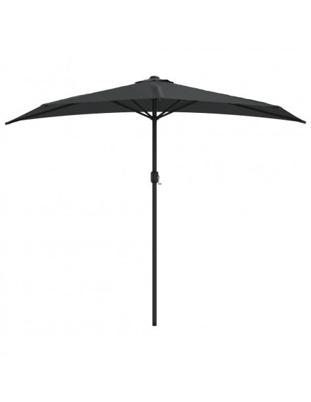 Ombrellone Balcone Palo Alluminio Antracite 270x144 cm a Metà