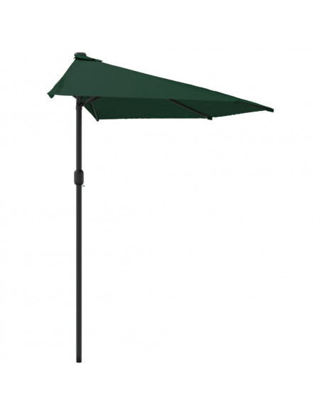 Ombrellone da Balcone Palo in Alluminio Verde 300x155 cm a Metà