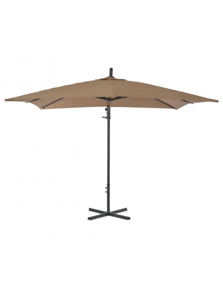 Ombrellone a Sbalzo con Palo in Acciaio 250x250 cm Grigio Talpa