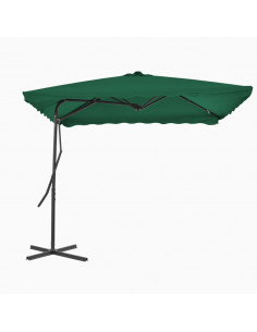 Ombrellone da Esterni con Palo in Acciaio 250x250 cm Verde 2