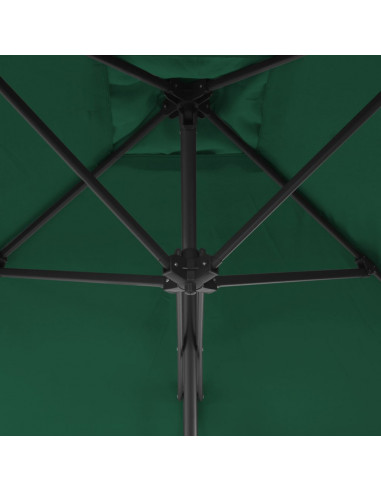 Ombrellone da Esterni con Palo in Acciaio 250x250 cm Verde