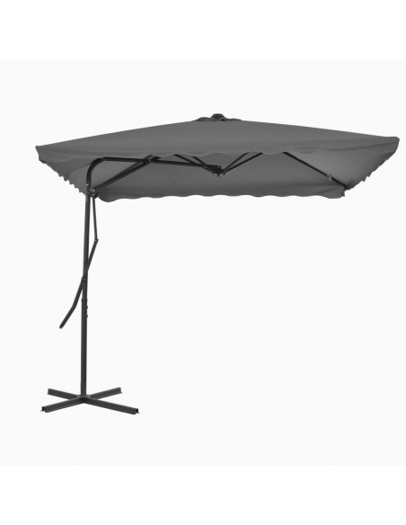 Ombrellone da Esterni con Palo in Acciaio 250x250cm Antracite