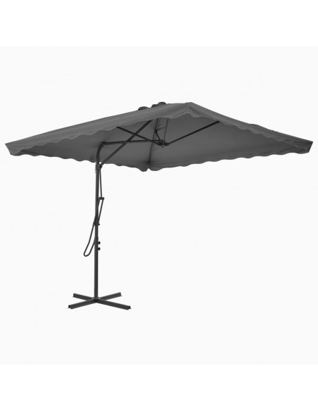 Ombrellone da Esterni con Palo in Acciaio 250x250cm Antracite
