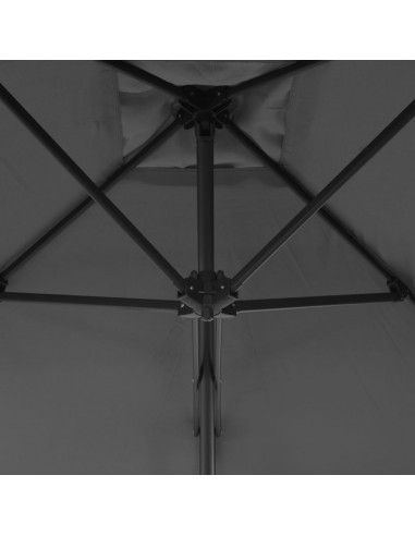 Ombrellone da Esterni con Palo in Acciaio 250x250cm Antracite