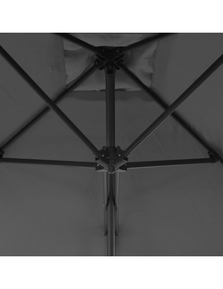 Ombrellone da Esterni con Palo in Acciaio 250x250cm Antracite