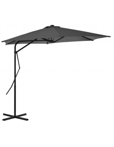 Ombrellone da Esterni con Palo in Acciaio 300 cm Antracite
