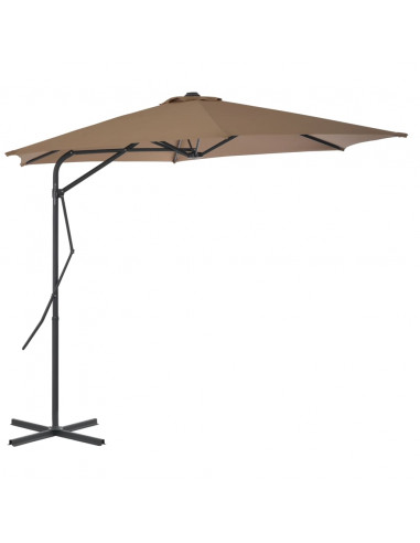 Ombrellone da Esterni con Palo in Acciaio 300 cm Grigio Talpa