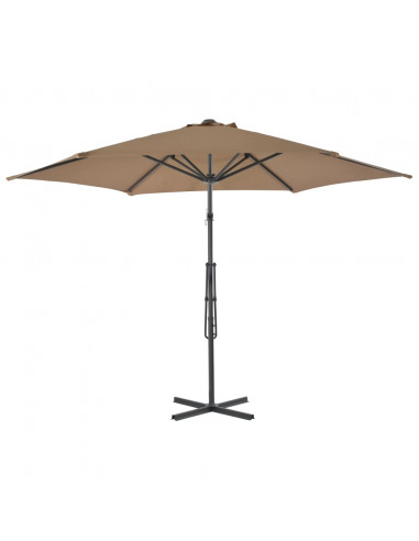 Ombrellone da Esterni con Palo in Acciaio 300 cm Grigio Talpa