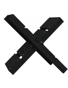 Portaceppi Nero 47x39,5x48 cm in Legno Massello di Pino 2