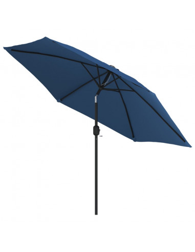 Ombrellone da Esterni con Palo in Metallo 300 cm Azzurro