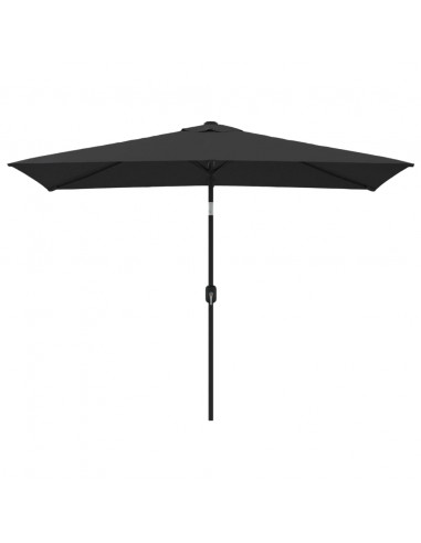 Ombrellone da Giardino con Palo in Metallo 300x200 cm Nero