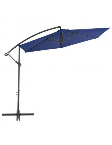 Ombrellone a Sbalzo con Palo in Alluminio 300 cm Blu