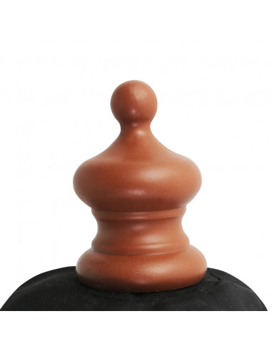 Ombrellone da Esterni con Palo in Legno 350 cm Nero