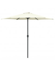 Ombrellone da Esterni Palo in Alluminio 270x246cm Bianco Sabbia 2
