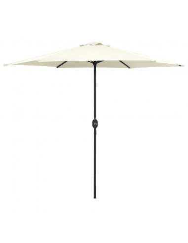 Ombrellone da Esterni Palo in Alluminio 270x246cm Bianco Sabbia